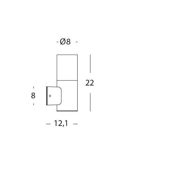 Applique In Alto 7w Led 4000k Sovil Circle Nero - 99172/06