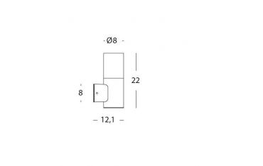Applique In Alto 7w Led 4000k Sovil Circle Nero - 99172/06
