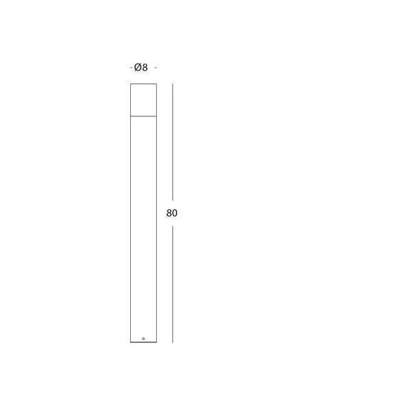 Paletto 7w Led 4000k Sovil Circle Nero - 99173/06