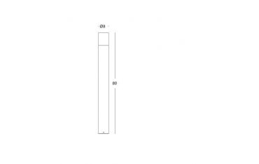 Paletto 7w Led 4000k Sovil Circle Nero - 99173/06