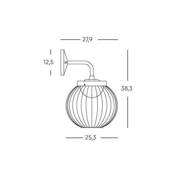 Applique In Basso 20w Led 4000k Sovil Cage Nero - 99505/06