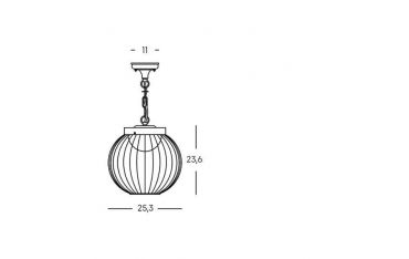 Sospensione 20w Led 4000k Sovil Cage Nero - 99507/06