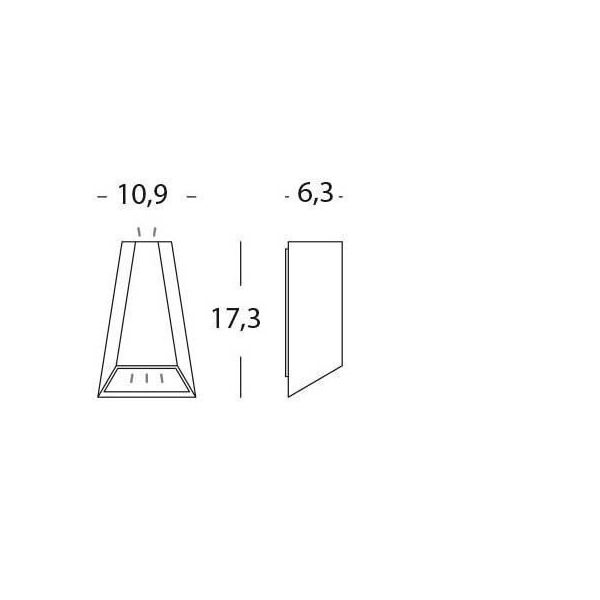 Applique Bi-emissione 4w+4w Led 4000k Sovil Dakota Bianco - 99138/02