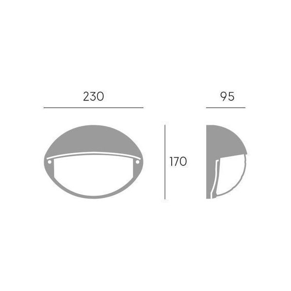 Applique Palpebra 7w Led 4000k Sovil Coconut Bianco - 99511/02