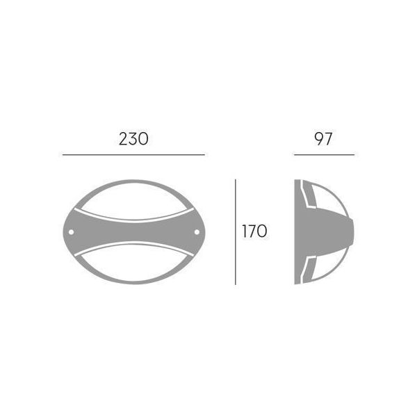 Applique Fascia 7w Led 4000k Sovil Cocoon Grafite - 99512/16