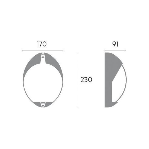 Applique Verticale 7w Led 4000k Sovil Cocoup Bianco - 99513/02
