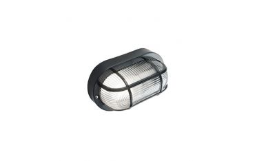 Plafoniera In Resina Con Gabbia E27 Sovil Echo Ovale Nero - 46/06