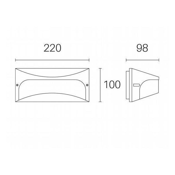 Applique Visiera 10w Led 4000k Sovil Dome Bianco - 99145/02