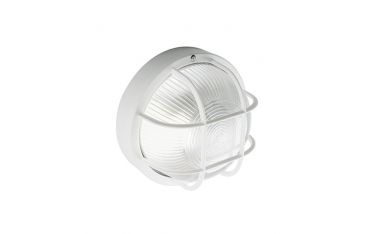 Plafoniera In Resina Con Gabbia E27 Sovil Echo Tonda Bianco - 48/02
