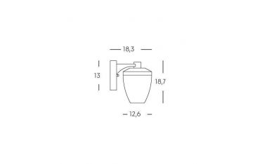 Applique In Basso Mini E27 Sovil Ficus Grafite - 179/16