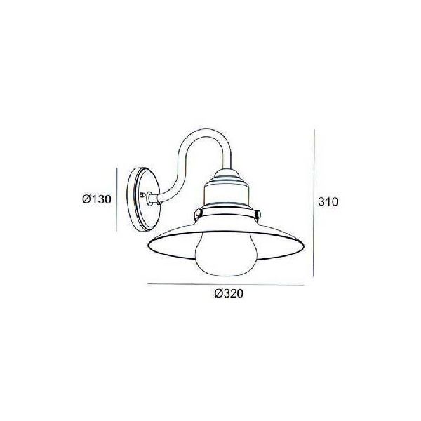 Applique In Basso Grande E27 Sovil Fisher Biancooro - 562/26