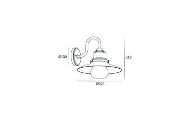 Applique In Basso Grande E27 Sovil Fisher Biancooro - 562/26