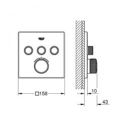 Miscelatore Termostatico Grohe Grohtherm SmartControl 3 vie - 29126000