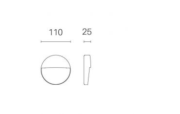 Applique  Segna-passo 3w Led 4000k Sovil Geo Round Bianco - 99156/02