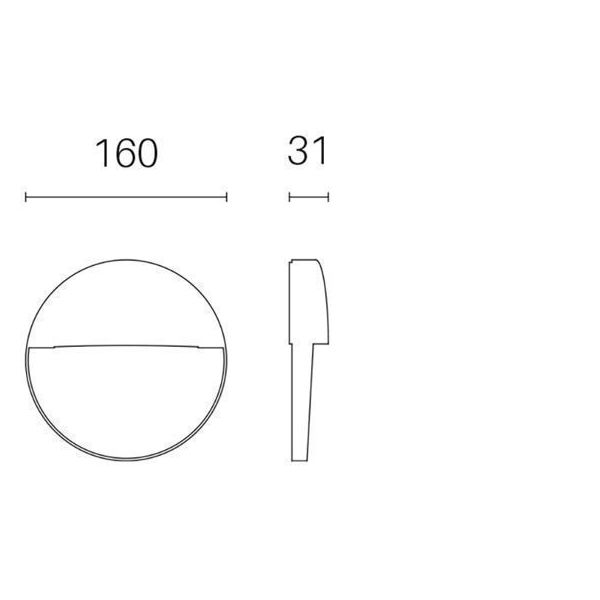 Applique  Segna-passo 6w Led 4000k Sovil Geo Round Grafite - 99157/16