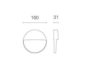Applique  Segna-passo 6w Led 4000k Sovil Geo Round Grafite - 99157/16