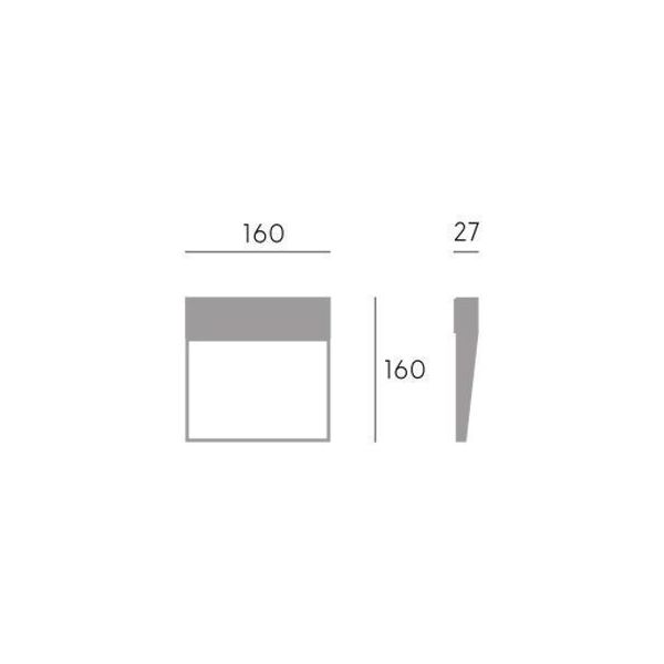 Applique  Segna-passo 6w Led 4000k Sovil Geo Square Grafite - 99155/16