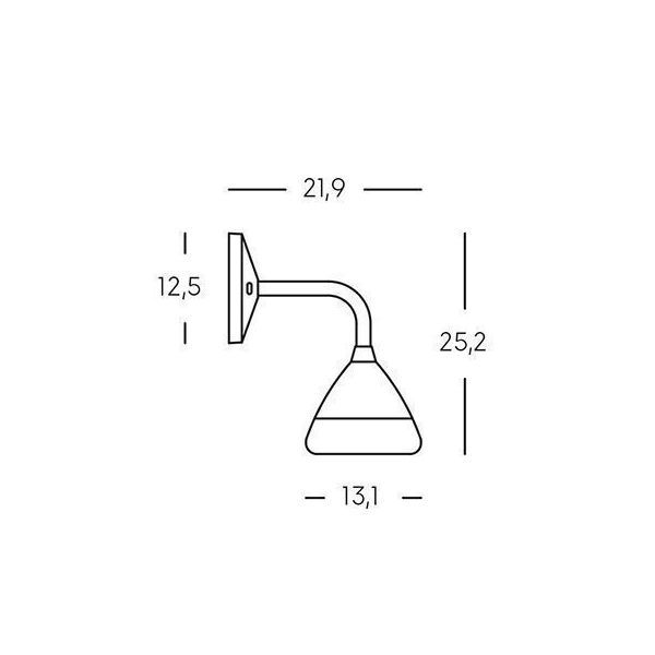 Applique In Basso 20w Led 4000k Sovil Graal Corten - 99780/36