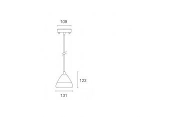 Sospensione 20w Led 3000k Sovil Graal Corten - 98781/36