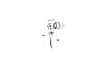Faretto Con Picchetto 6w Led 4000k Sovil Gun Grafite - 99129/16