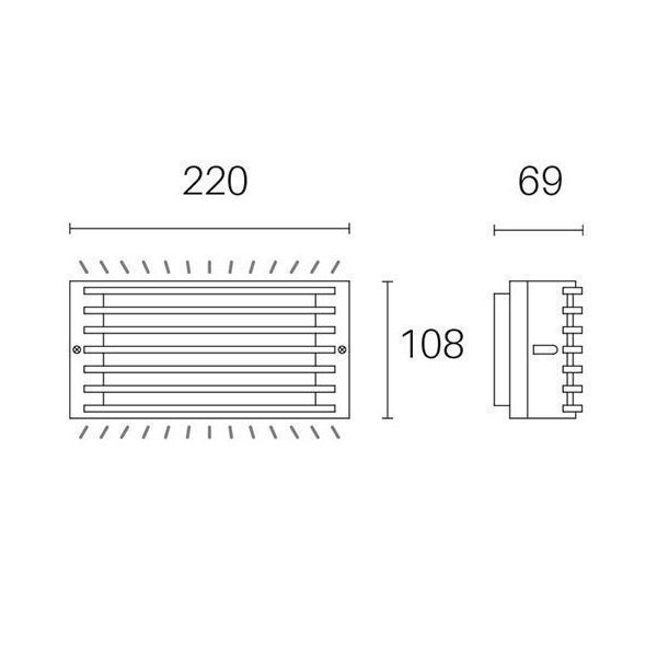 Applique Gabbia 10w Led 4000k Sovil Grid Grafite - 99501/16
