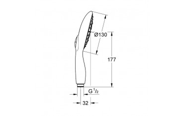 Manopola Doccia a 4 Getti Combinabili Grohe Power&Soul 130 Grigio - 27673000