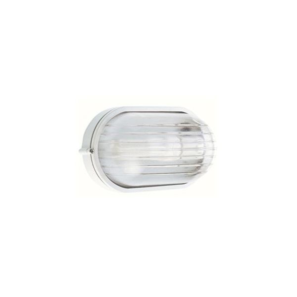 Plafoniera Piccola E27 Sovil Industriale Ovale Bianco - 700/02