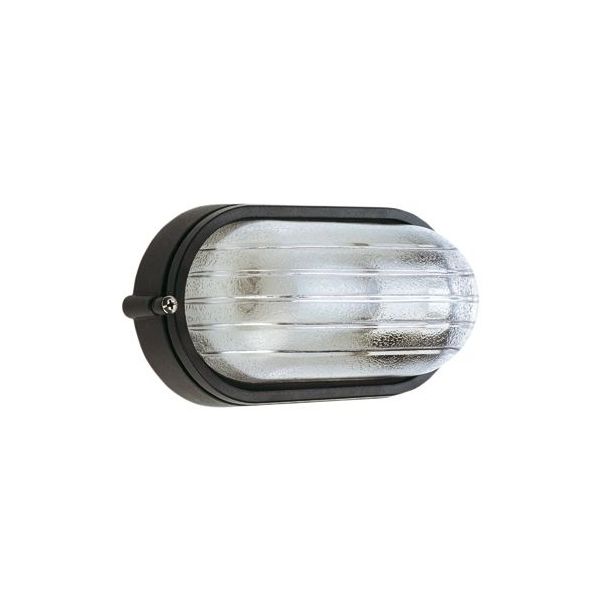 Plafoniera Grande E27 Sovil Industriale Ovale Nero - 701/06