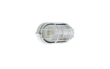 Plafoniera Grande Gabbia E27 Sovil Industriale Ovale Bianco - 703/02