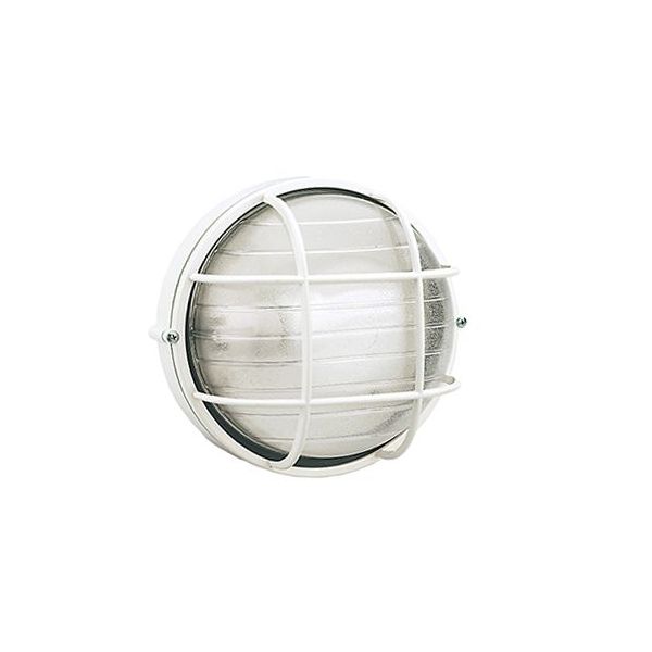 Plafoniera Piccola Gabbia E27 Sovil Industriale Tonda Bianco - 782/02