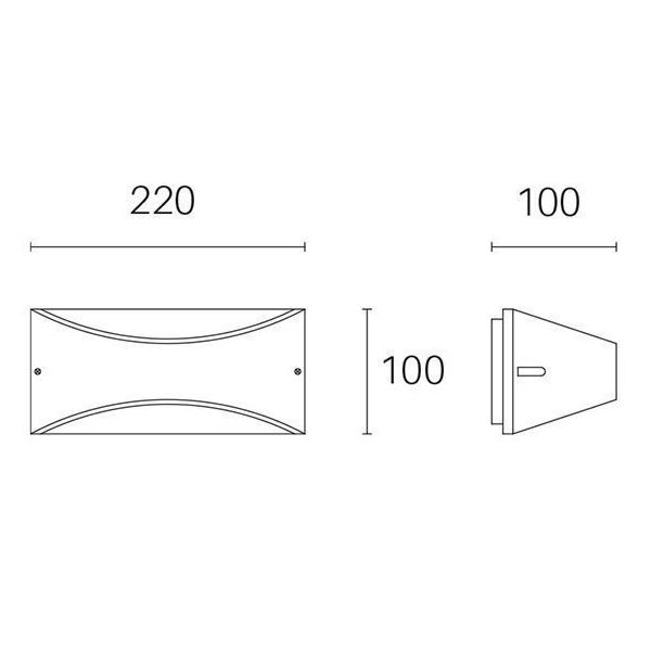 Applique Fascia 10w Led 3000k Sovil Lhasa Grafite - 98181/16