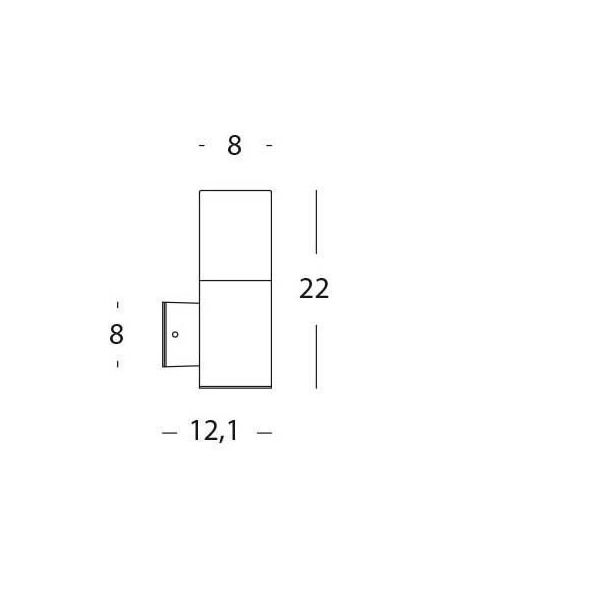 Applique In Alto 7w Led 4000k Sovil Kube Bianco - 99484/02