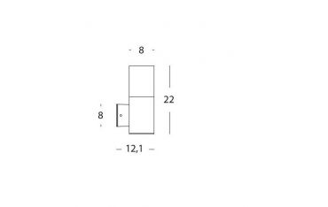 Applique In Alto 7w Led 4000k Sovil Kube Bianco - 99484/02