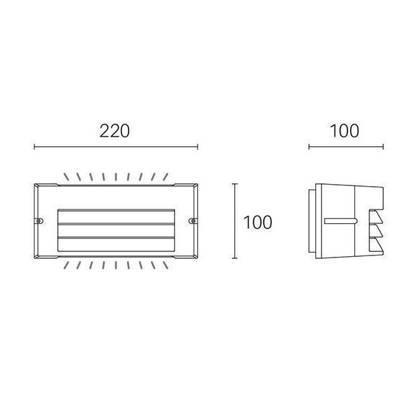 Applique Alette 10w Led 3000k Sovil Kobe Bianco - 98492/02