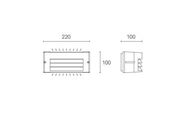 Applique Alette 10w Led 4000k Sovil Kobe Alluminio - 99492/72