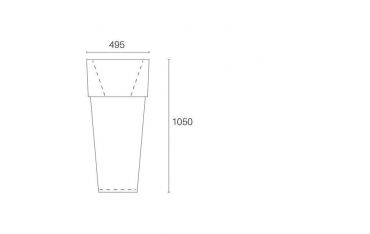 Vaso Quadrato Grande E27 Sovil Lounge Bianco - 692/02