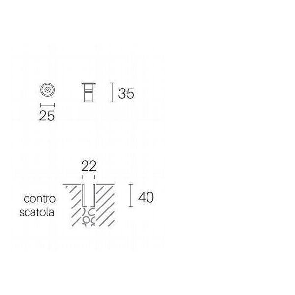 Incasso Calpestabile 1w Led 3000k Sovil Micro Acciaio - 98081/09