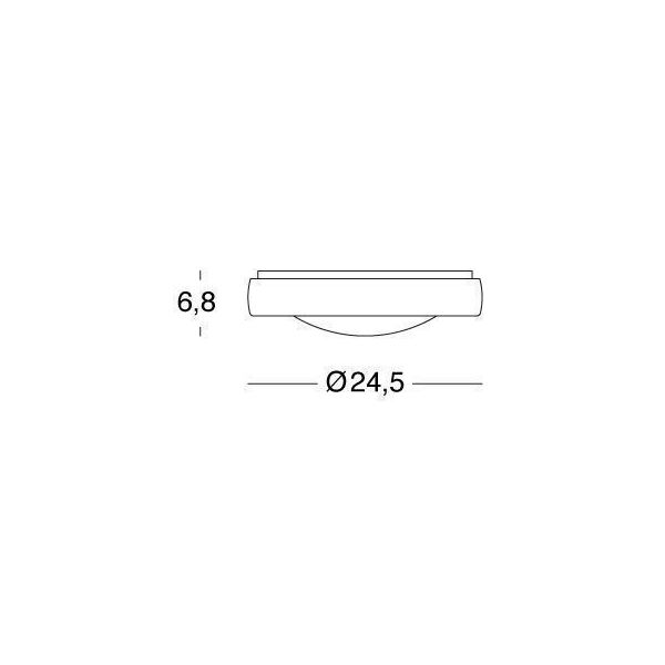 Plafoniera Media Tonda 13w Led 4000k Sovil Loft Grafite - 99101/16
