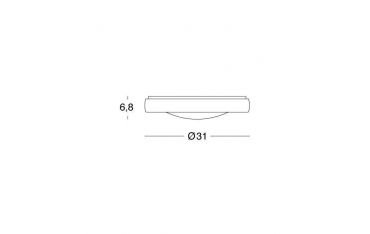 Plafoniera Grande Tonda 18 W Led 4000k Sovil Loft Grafite - 99102/16