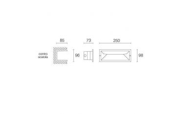 Incasso Parete Chiuso 12w Led 4000k Sovil Mask Grafite - 99152/16