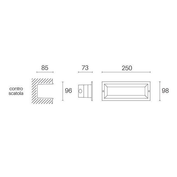 Incasso Parete Aperto 12w Led 4000k Sovil Mask Grafite - 99153/16