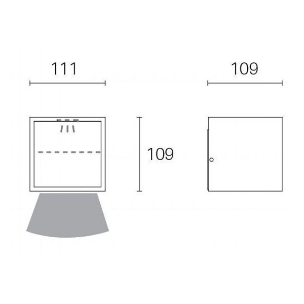 Applique Cubo 9w Led 4000k Sovil Niko Bianco - 99186/02