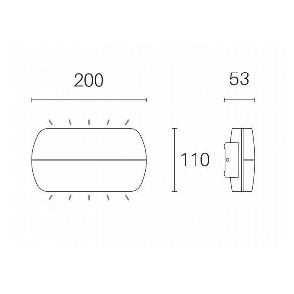 Applique Bi-emissione 5w+5w Led 3000k Sovil Pillow Bianco - 98133/02