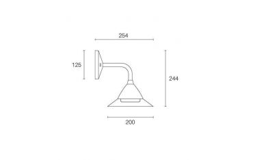 Applique In Basso 20w Led 4000k Sovil Petunia Grafite - 99420/16