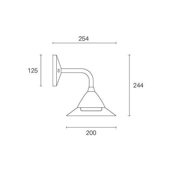 Applique In Basso 20w Led 4000k Sovil Petunia Corten - 99420/36