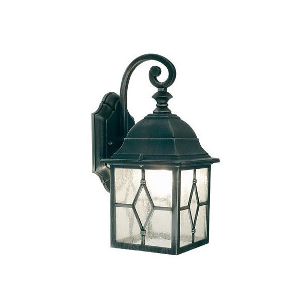 Applique In Basso Media E27 Sovil Rice Neroargento - 774/12