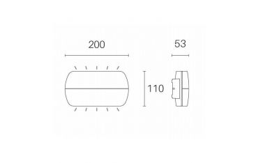 Applique Bi-emissione 5w+5w Led 4000k Sovil Pillow Bianco - 99133/02