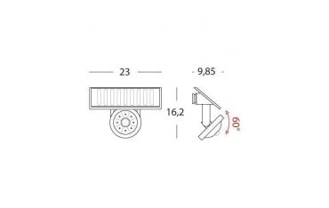 Applique Solare Led 4000k Sovil Pixel Grafite - 99168/16