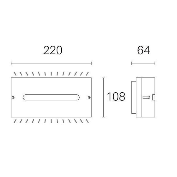 Applique Fessura 10w Led 3000k Sovil Post Grafite - 98502/16