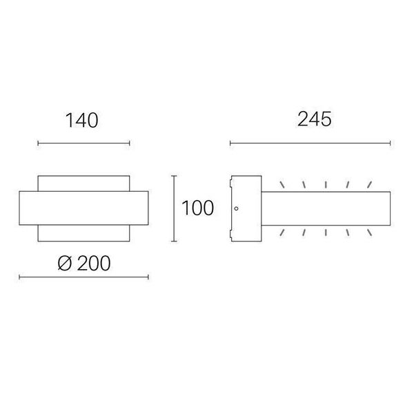 Applique Rotonda 16w Led 3000k Sovil Plaza Bianco - 98588/02